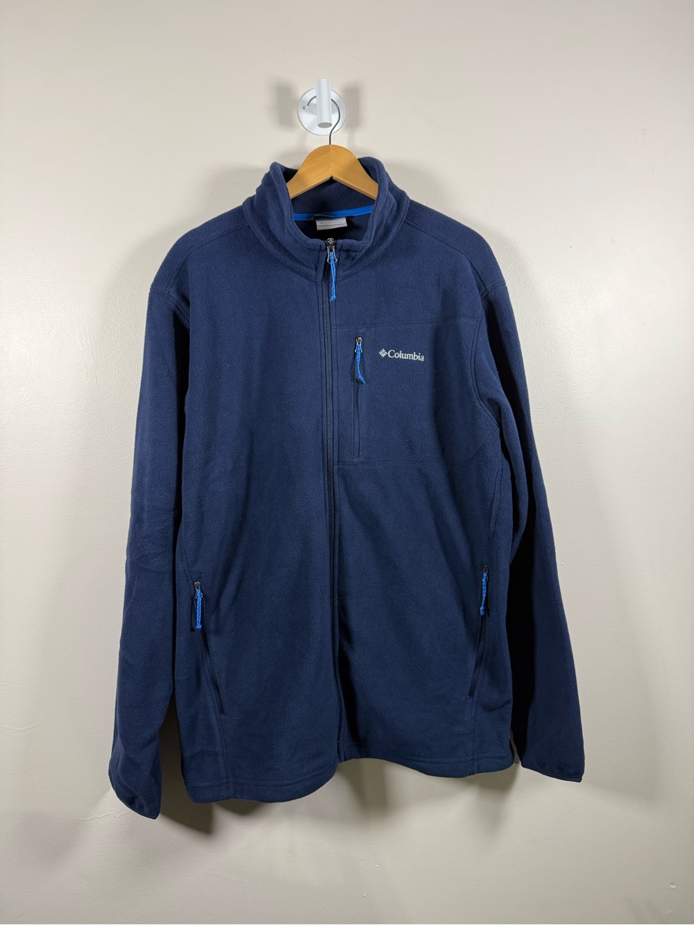 Columbia Navy Full-Zip Lightweight Fleece Jacket